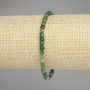 Emerald bracelet with faceted cube beads, 4x4 mm diameter, 18 cm length, stretch