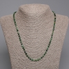 Emerald Necklace with Faceted Cubes, 3.5 mm Diameter, 50 cm Length, with Clasp
