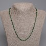 Emerald Necklace with Faceted Cubes, 3.5 mm Diameter, 50 cm Length, with Clasp
