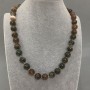 Agate Necklace with Smooth Beads 10mm, 45 cm long, with clasp