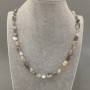 Botswana Agate Necklace - Faceted Beads, 7-14x6-8, 5 mm, +/- length 45 cm, with clasp