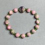 Bracelet Variscite (Imitation) Ball Beads 8mm ± Czech Crystal Rondelles 4x3mm ± Hematite 12mm ±, Length 18cm Stretch