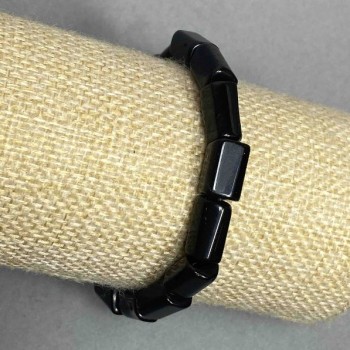 Tourmaline Bracelet with a Faceted Cut, 11–12×6–7 mm, 18 cm stretch