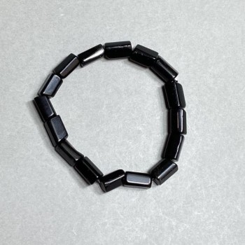 Tourmaline Bracelet with a Faceted Cut, 11–12×6–7 mm, 18 cm stretch