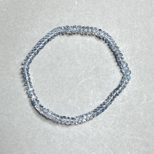 Swarovski-style crystal bead bracelet, 4×3 mm, 18 cm stretch