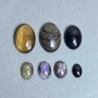 Cabochons Assortment of Stones (Tiger's Eye, Jasper 30x21mm +/-, Variscite, Serpentine 18x13mm +/-, and Agate 25x18mm +/- 14x10mm +/-)