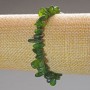 Chrome Diopside Bead Bracelet, 9x3 mm beads, 18 cm (stretch)