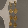 Citrine Polygon Earrings 10–12×8mm, length 66mm