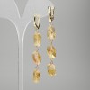 Citrine Polygon Earrings 10–12×8mm, length 66mm