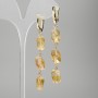 Citrine Polygon Earrings 10–12×8mm, length 66mm