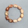 Bracelet Desert Jasper Barrel 17x13mm, 18 cm stretch