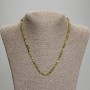 Grossular Garnet Faceted Cube Necklace, 4x4 mm, approx. 45 mm length, with clasp