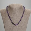 Sugilite necklace with faceted beads, 8x6 mm diameter, 3 mm beads, length 45 mm, with clasp