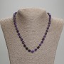 Sugilite necklace with faceted beads, 8x6 mm diameter, 3 mm beads, length 45 mm, with clasp
