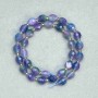 Fluorite Beads, Faceted Grain Shape, Diameter 10x7 mm, 5 mm +/-; Seed Beads 3 mm +/-; Length 37 cm +/- on Thread