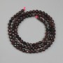 Garnet Beads, Faceted, 4 mm on Thread