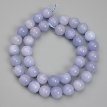 Aquamarine Beads, Smooth Round Balls, 10 mm Diameter, 38 cm Length on Thread