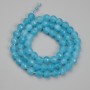 Aquamarine Beads, Faceted Round Beads, 6mm Diameter, 34cm Length on Thread
