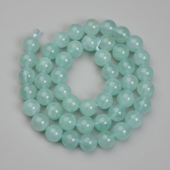 Amazonite bead balls, ball-shaped, 8 mm diameter, 37 cm length on thread