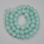Amazonite bead balls, ball-shaped, 8 mm diameter, 37 cm length on thread