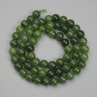 Jadeite Beads, ball-shaped, 6 mm, on thread