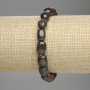 Bronzite faceted bracelet, diameter 8-12×7-10 mm, length 18 cm, stretch