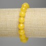 Citrine Bracelet with Smooth Beads, 10 mm Diameter, 18 cm Length, Elastic
