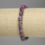 Agate faceted bracelet, 7–9×7 mm beads, 5 mm ±, length 18 cm, elastic