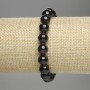 Garnet bracelet with smooth beads, 9 mm diameter, 18 cm stretch bracelet