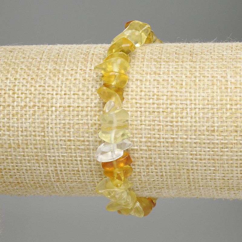 Citrine chip bracelet, diameter 6-13×2-5 mm, length 18 cm +/- stretch