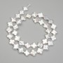 Baroque pearls with a gasoline shade of shamrock, diameter 9.5–10 × 9.5–10 mm, length 39 cm +-