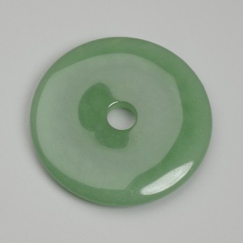Donut Pendant in Jade, 50 mm diameter, hole diameter 8 mm