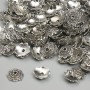 Bead Cap Findings, Silver-Tone, 7 mm Diameter, Hole 1.4 mm, Pack 20 g ± (~145 pcs)
