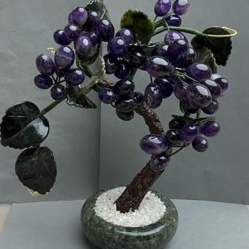 Souvenir decorative amethyst natural stone tree, 22–28 mm, flexible, length 25 cm