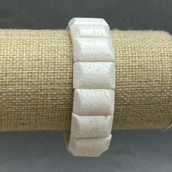 Sponge Coral Link Bracelet 20×13 mm, length 18 cm +/- stretch