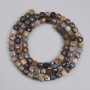 Petersite Beads, Faceted Cube 4x4 mm, 39 cm length on thread