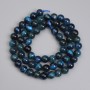 Azure Tiger's Eye Beads, Smooth Round 6mm, 39cm Length on Thread