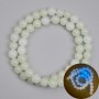Onyx Beads with Blue Glow, Smooth 8mm Round Beads, 37 cm Length on Beading Thread