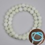 Onyx Beads Turquoise Glow, Smooth Round Bead 8mm, approx. 37 cm on a beading thread