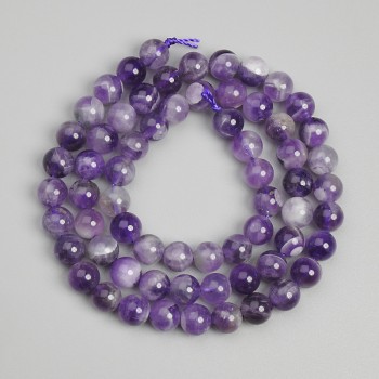 Amethyst Beads, Smooth Round 6mm, 38 cm on Thread