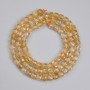Citrine beads, faceted cube 4x4 mm, 39 cm long on thread