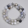 Dragon Vein Agate Beads, faceted, 10×8 mm, approx. 36 cm long on thread