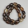 Agate barrel beads, 15×12 mm, 38 cm length on thread