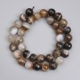 Faceted Agate Beads, Ball-shaped, 10 mm diameter, 36 cm length on thread