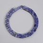 Sodalite Cube Beads, 4.5x4.5 mm, on a thread, 39 cm+