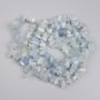 Aquamarine Chip Beads, 7–12×2–5 mm, length approx. 78 cm on thread