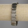Pyrite Bracelet, Smooth Link 15×10 mm, 18 cm length, Stretch
