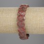 Red Jasper Bracelet, Faceted Link 15×10 mm, 18 cm Stretch