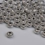 Bead insert findings, silver-tone color, 5×3 mm diameter ±, hole diameter 1.5 mm ±, packaging 20 g ~63 pcs.
