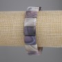 Botswana Agate Bracelet with Rectangular Link